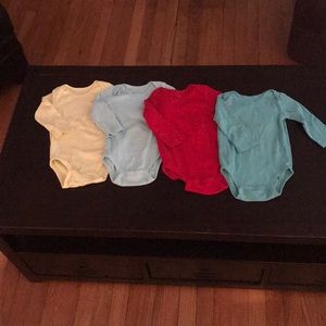 Set of 4 Primary Long-Sleeved Bodysuits
